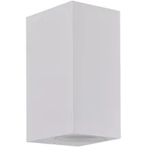 Polux Außenwandleuchte Aluminium Glas 6,7x9,2x15 cm 2xGU10 weiß