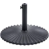 Beliani Schirmständer Metall Rund 21 kg Schwarz