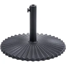 Beliani Schirmständer Metall Rund 21 kg Schwarz