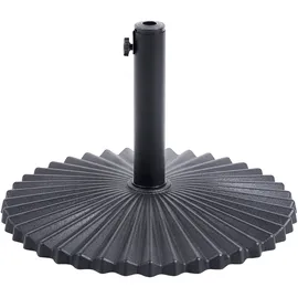 Beliani Schirmständer Metall Rund 21 kg Schwarz