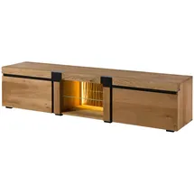 Massivmoebel24 ROTTERDAM TV-Lowboard 220x50x48 cm Beige Massivholz