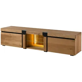 Massivmoebel24 ROTTERDAM TV-Lowboard 220x50x48 cm Beige Massivholz