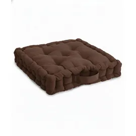 Beautissu Sitzkissen 50 x 50 x 10 cm Braun 1 St.