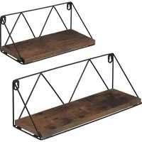 Tectake Wandregal 41 x 13 x 14,5 cm Braun
