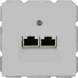 Kopp 920134085 ATHENIS-UAE-Anschlussdose für Telefon-und Datentechnik, Farbe:grau
