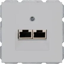Kopp 920134085 ATHENIS-UAE-Anschlussdose für Telefon-und Datentechnik, Farbe:grau