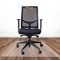 Floordirekt Bürostuhlunterlage Bodenschutzmatte - Bodenmatte Stuhlunterlage - Transparent - Stärke: 1,5 mm - Budget-Bodenschutzmatte für Hartböden (Länge: 150 cm, Breite: 114 cm)