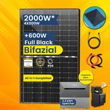 Stegpearl 2000W Komplettset Photovoltaikanlage All-In-One 8m2 inkl. 3,2 kWh Anker SOLIX Solarbank E1600 PRO mit Smarter Zähler und Stockschrauben