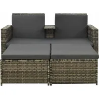 vidaXL Garten-Lounge-Set 3-tlg. grau 313128