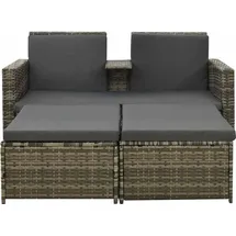 vidaXL Garten-Lounge-Set 3-tlg. grau 313128