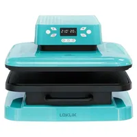 loklik Auto Heat Press Transferpresse 38 x 38 cm Türkis