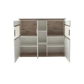 Uno Highboard 150 x 124 x 38 cm Weiß