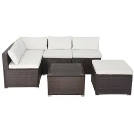 CASARIA Polyrattan Ecklounge braun/creme