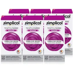 Simplicol  Textilfarbe intensiv Sinnliche-Beere 150g 6er Pack