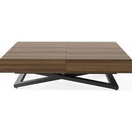 WFL GROUP Cavetta Braun Walnuss 120-200 x 80 x 27-76 cm