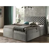 Mirjan24 Chesterfield 160 x 200 cm Grau