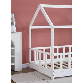 Habitat et Jardin Kinderbett Charlotte 80 x 160 cm Holz matt weiß