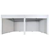 Mendler Pergola 3 x 6 m inkl. 6 Seitenteile Weiß