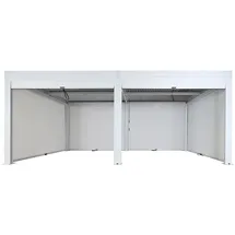 Mendler Pergola 3 x 6 m inkl. 6 Seitenteile Weiß