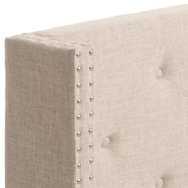 MCW Polsterbett N59 180 x 200 cm Massivholz Stoff/Textil creme-beige