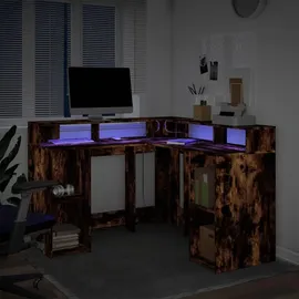 vidaXL Schreibtisch Räuchereiche braun