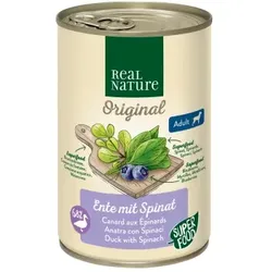 REAL NATURE Superfood Adult Ente mit Spinat 12x400 g