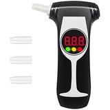 kyaoayo Alkoholtester, Atemalkoholmessgerät, Halbleiter Sensorik, Akkurater Professioneller Alkohol Tester mit LCD Bildschirm und Akustischem Alarm, Tragbar Alkoholtester mit 3 Mundstücke