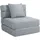 Homcom Schlafsessel 70 x 61 x 70 cm Hellgrau mit Kissen