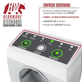 CSL Steckdosentimer / Countdowntimer einfache Bedienung max. 240 V / 3840 w
