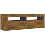 vidaXL TV-Schrank mit LED-Leuchten Räuchereiche 120x35x40 cm