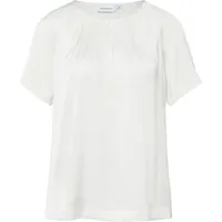 Comma, Shirtbluse mit gerafftem Kragen und Cut-out Weiß 36