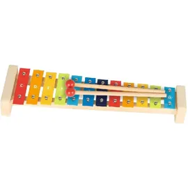 GoKi Kinder-Xylophon mit Notenheft 37,5 cm 4 Teile Holz/Metall