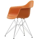 Vitra - Eames Plastic Armchair DAR RE, verchromt / rostorange (Filzgleiter basic dark)
