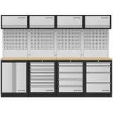 Kraftwerk Mobilio 4er Kombi, 4x Oberschrank, Lochwand, Buche