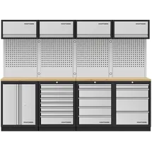 Kraftwerk Mobilio 4er Kombi, 4x Oberschrank, Lochwand, Buche