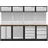 Kraftwerk Mobilio 4er Kombi, 4x Oberschrank, Lochwand, Buche