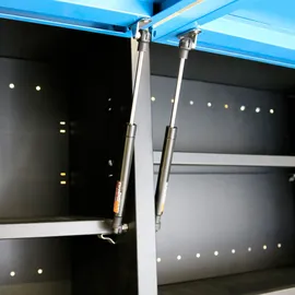 Güde Werkzeugschrank Stahl 120 x 51 x 31 cm schwarz/blau 2 Türen abschließbar