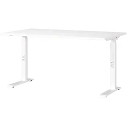 Tchibo - Mechanisch höhenverstellbarer Schreibtisch »Kopenhagen« - 140x80x91cm - weiß - Holz