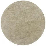 KADIMA DESIGN Strapazierfähiger & Kuscheliger Hochflor-Teppich `Lyne`. Farbe: Beige, 133x133 cm | Kadima Design