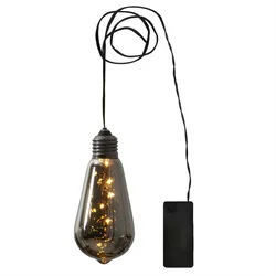 StarTrading LED Dekoleuchte GLOW dunkle Glühbirne mit Batteriebetrieb 13cm Timer