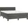 vidaXL Boxspringbett mit Matratze Dunkelgrau 140x200 cm Samt