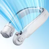 Tragbarer, Klingenloser, Wiederaufladbarer Nackenventilator, Usb-betrieben – Weiß