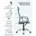 Songmics Bürostuhl, OBN034G01 Stoff grau, Gestell silber