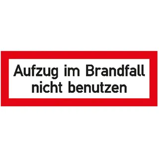 SafetyMarking Brandschutzschild Folie B148xH52 mm Aufzug im Brandfall n.b. langnachleuchtend