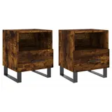 vidaXL Nachtschrank 2 Stk. 40 x 35 x 47,5 cm Braun
