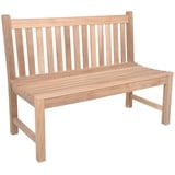 Garden Pleasure Teak Gartenbank SOLO 2-Sitzer 120 cm ohne Armlehne