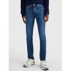 Tommy Hilfiger für Herren. MW0MW18279 Bleecker TH Flex verwaschene Skinny Jeans blau (32/35), Lässig, Baumwolle, Denim, Nachhaltig