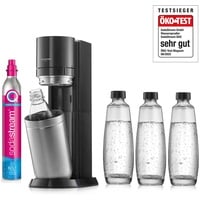 SodaStream Wassersprudler DUO Titan mit 3 Karaffen & 1 PET-Flasche