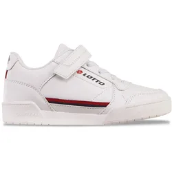 Sneaker LOTTO, Kinder, Gr. 26, rot (weiß, rot), Synthetik, clean, sportlich, Schuhe, - vielseitig zu kombinieren