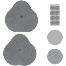 Navaris 2er Set Kieselgur Stein Untersetzer klein - Diatomaceous Tray Wasser absorbierend - Steinmatte für Badezimmer - Bad Unterlage - Grau